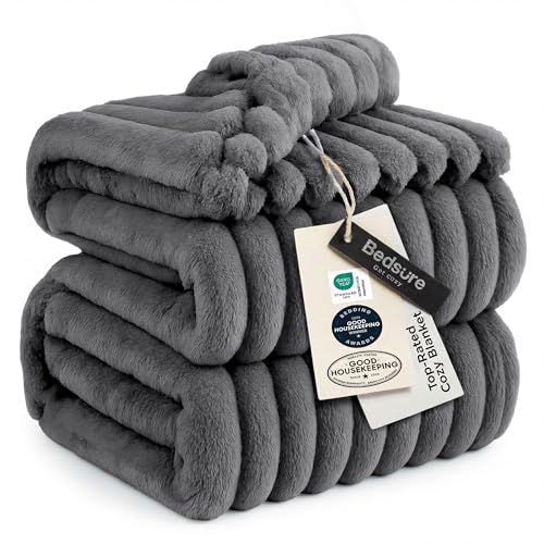 Soft Cal King Size Blanket for Bed Frost Gray 102"x96"