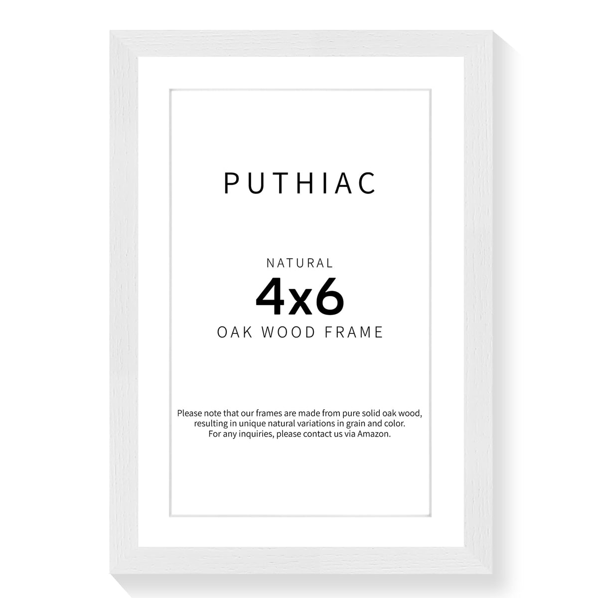4x6 Solid Oak Wood Picture Frame