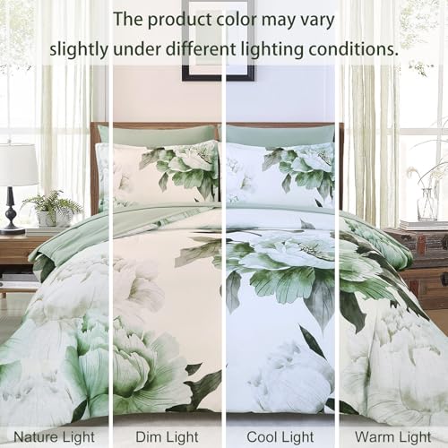 Green Full Size Comforter Set 7 Piece Bed in a Bag