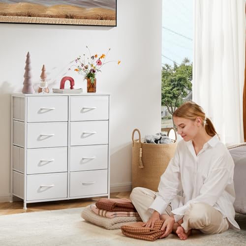 Dresser for Bedroom with 8 Fabric Drawers