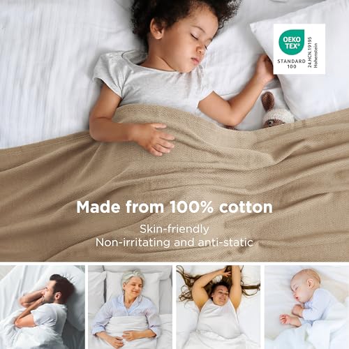 GentleSoft 100% Cotton Blanket King Size for Bed