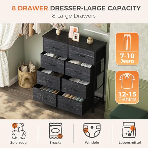 8 Drawer Fabric Dresser for Bedroom