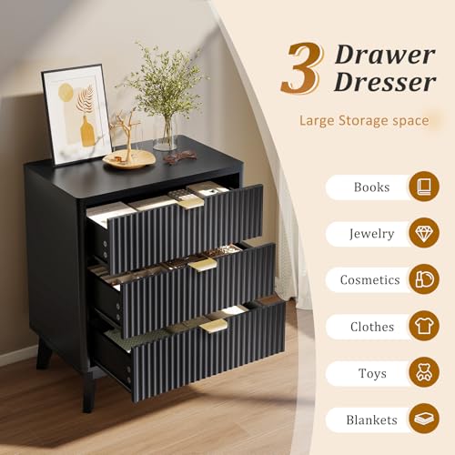 Fluted Nightstand Set of 2