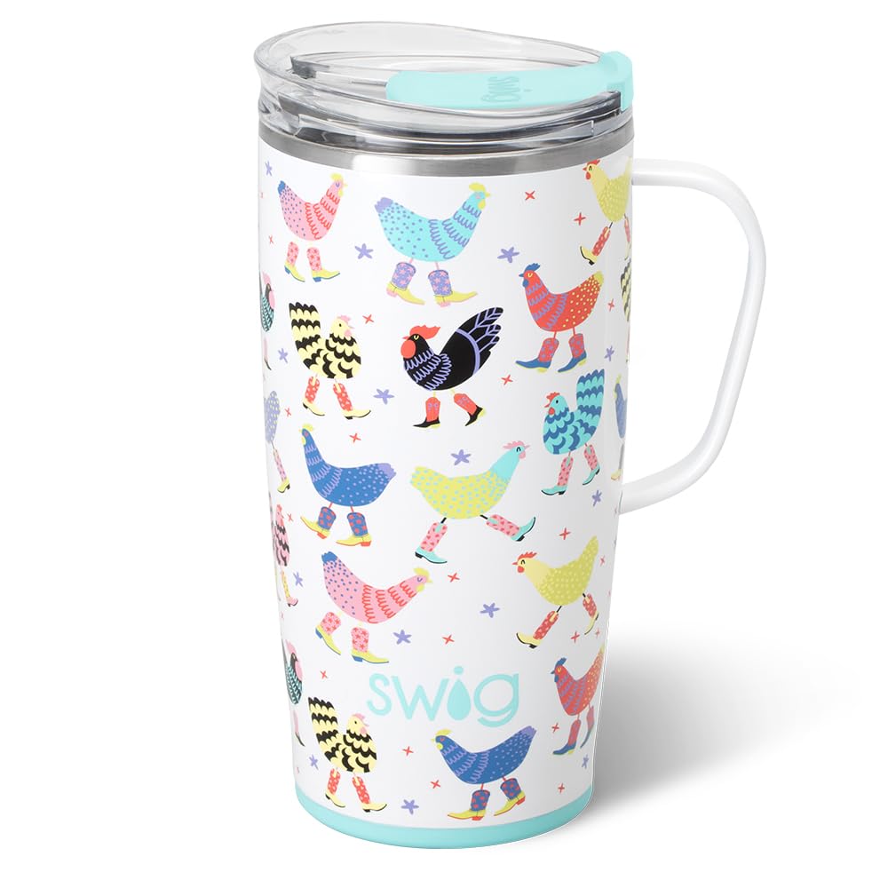22oz Insulated Travel Mug with Handle & Lid