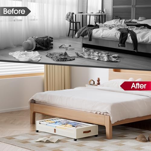 Under Bed Storage with Wheels 2 Pack (2 Count)