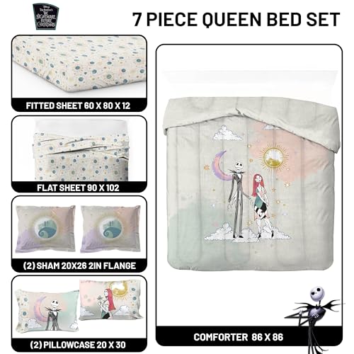 Disney Nightmare Before Christmas Queen Comforter Set 7 Piece