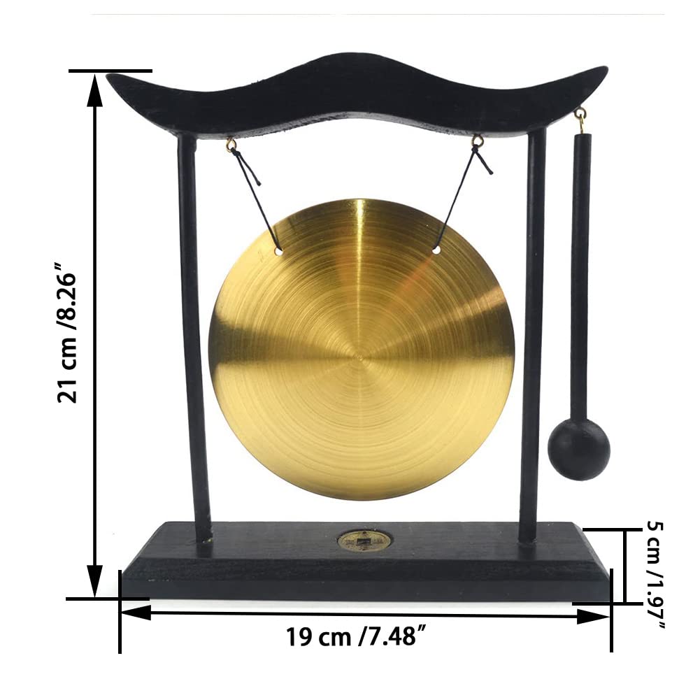 Brass Gong Desktop Zen Art Feng Shui Decor