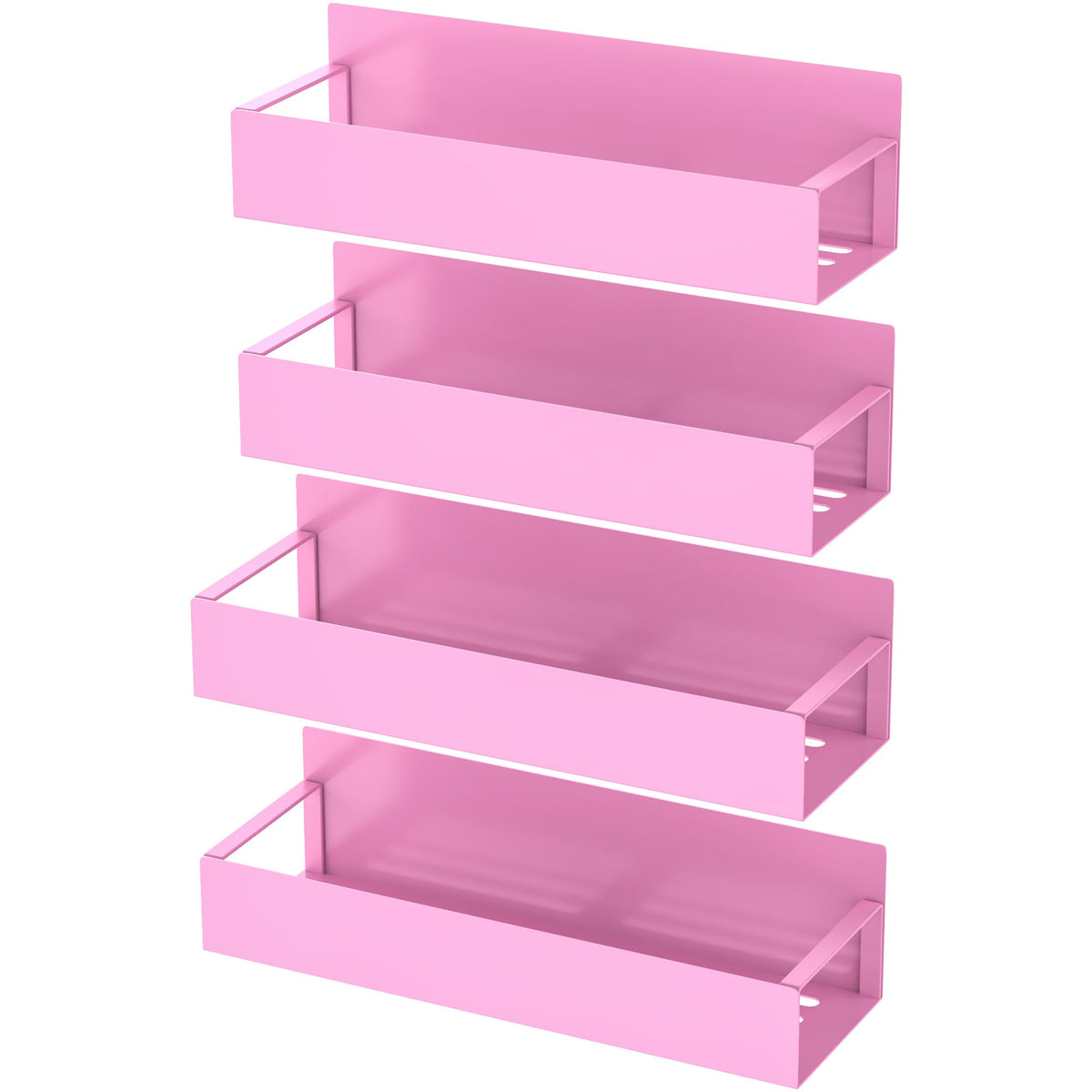 Metal Magnetic Spice Rack for Refrigerator Pink (4 Count)