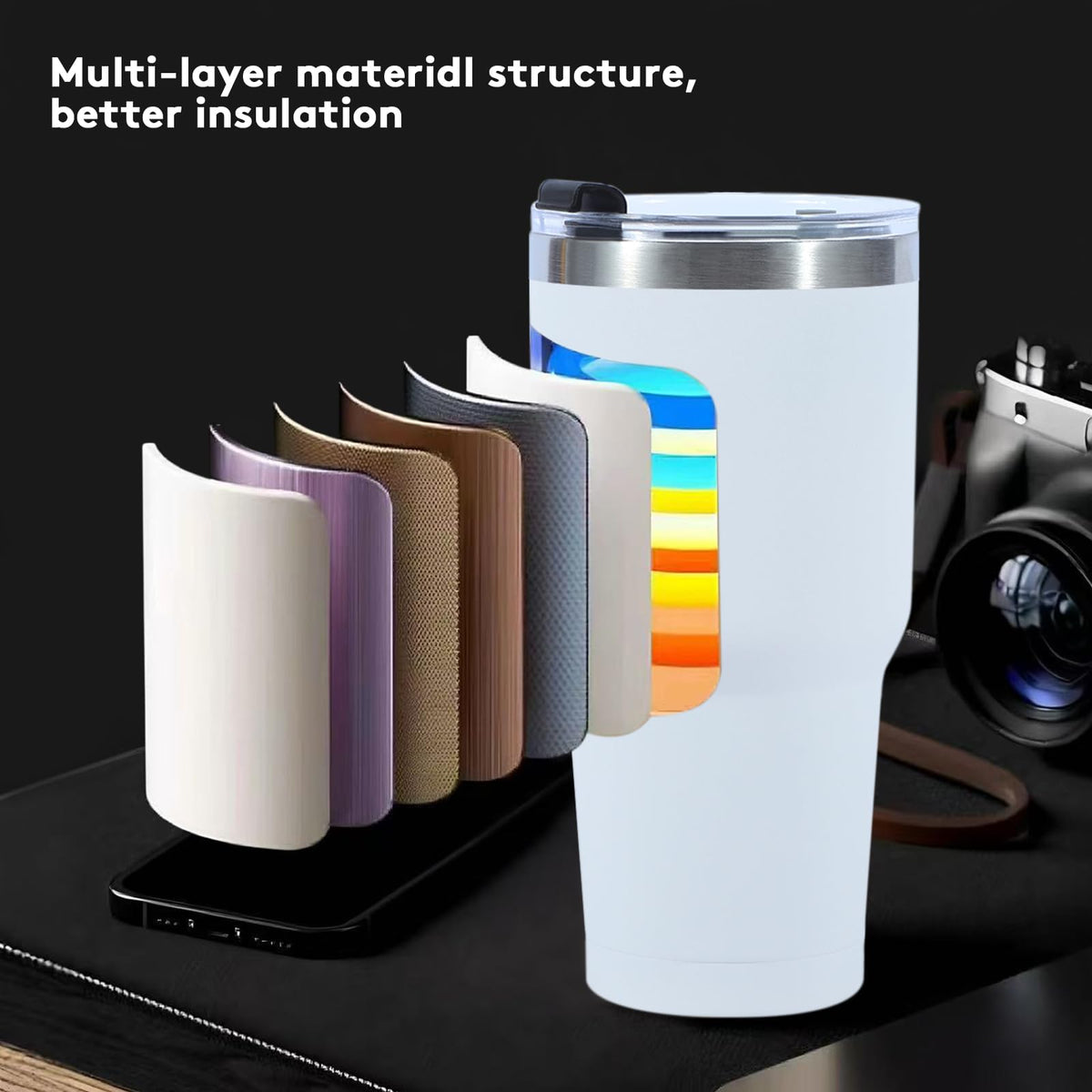 12 Pack 30oz Insulated Tumbler with Lids and Straw