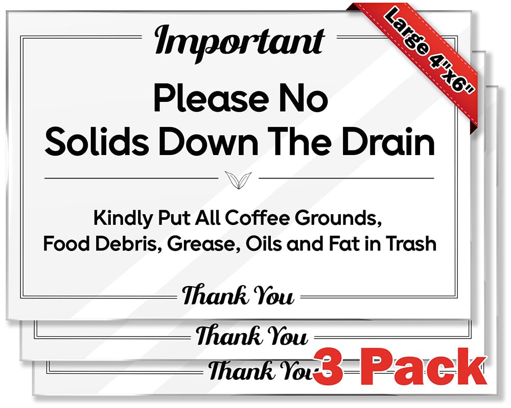 Please No Solids Down the Drain (3 Count)