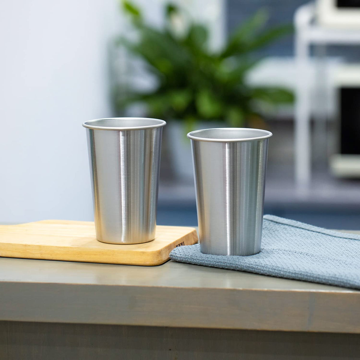 16 Pack 16oz Stainless Steel Pint Cup (16 Count)