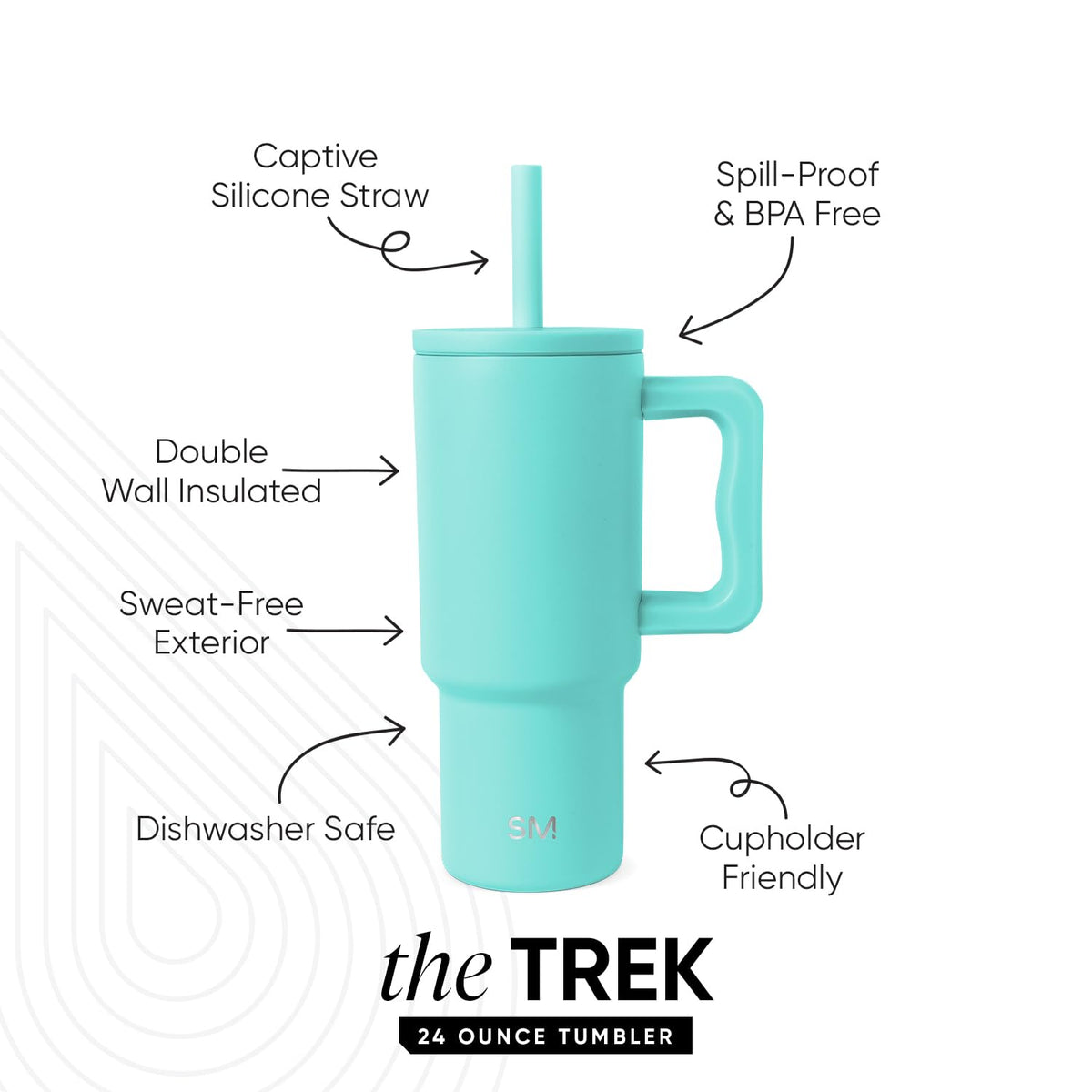 Kids 24 oz Tumbler with Handle and Silicone Straw Lid