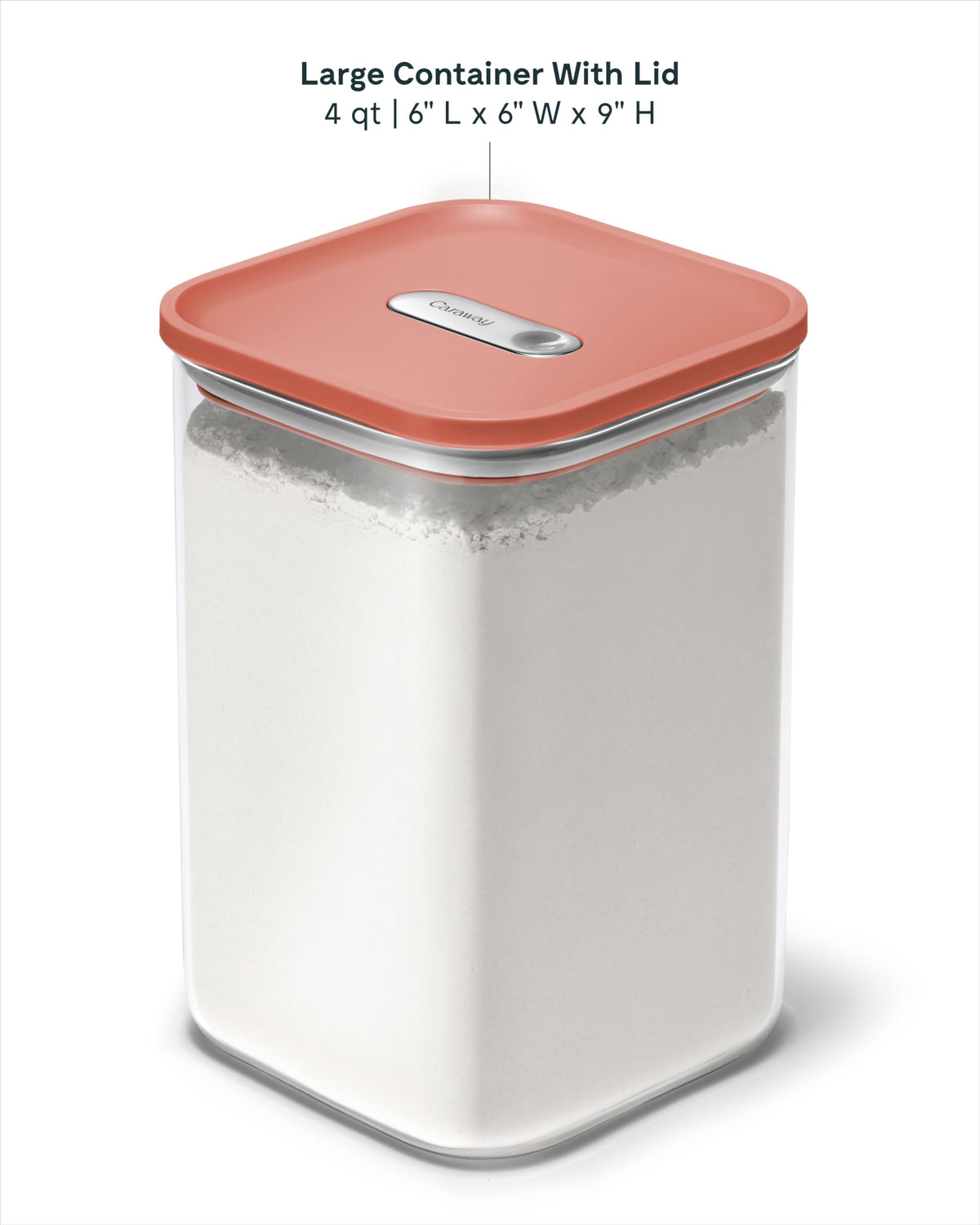 4 qt Glass Airtight Food Storage Container with Lid