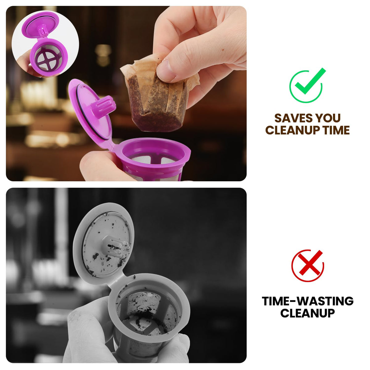 100 Disposable K Cup Paper Filters for Keurig 1.0&2.0 (100 Count)