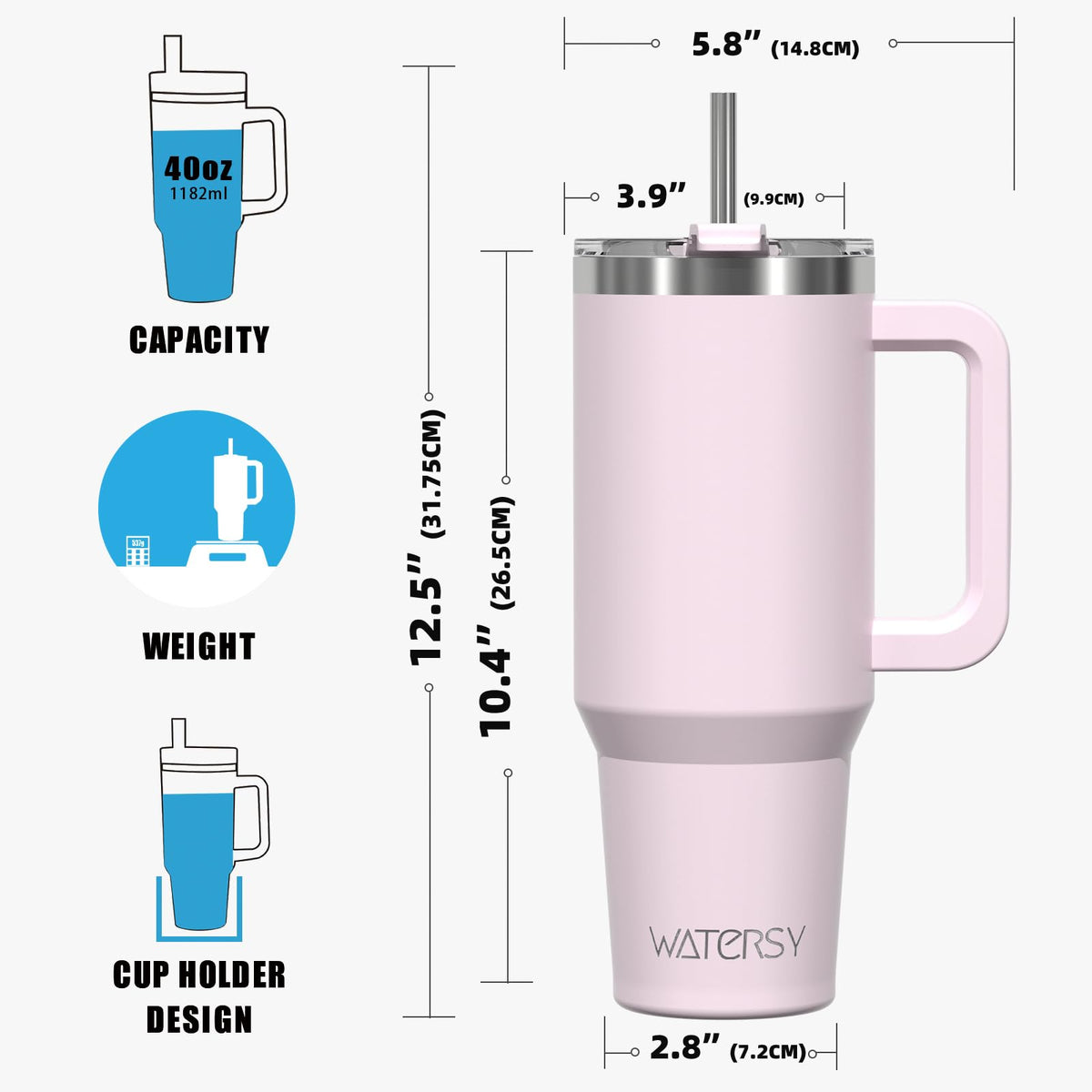 40 oz Tumbler with Handle