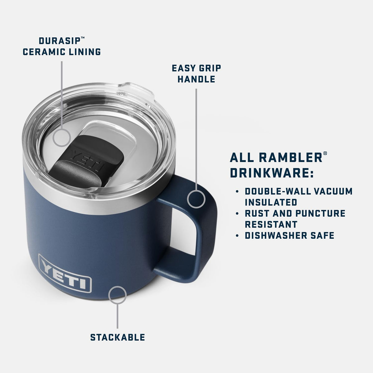 Rambler 10 oz Ceramic Lined Stackable Mug