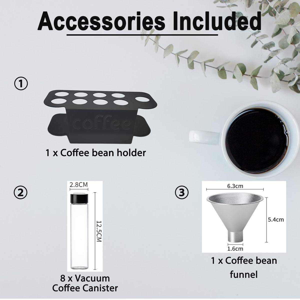 Wooden Coffee Bean Sampling Set with Test Tubes