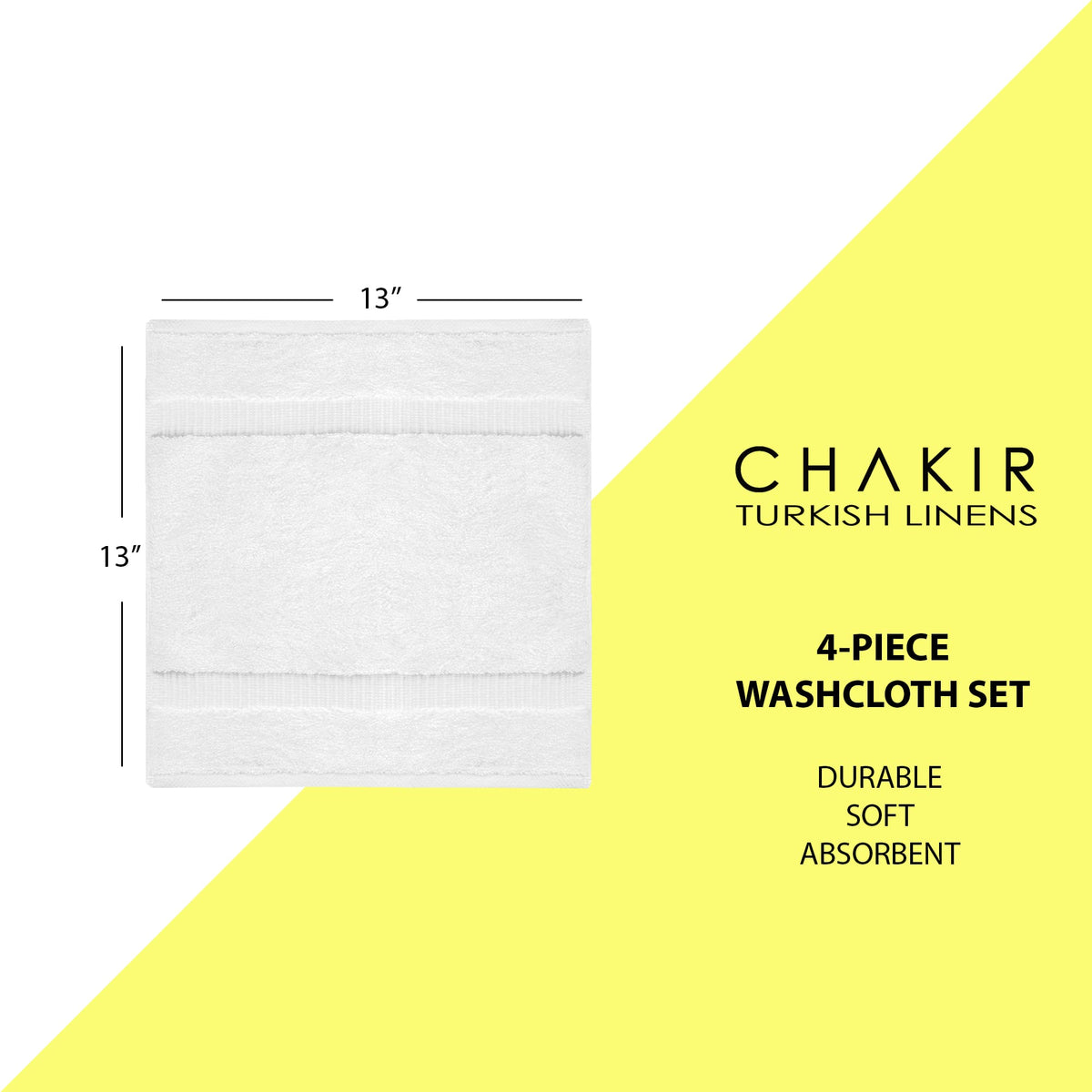 Hotel & Spa Quality 100% Cotton Premium Turkish Towels (4 Count)