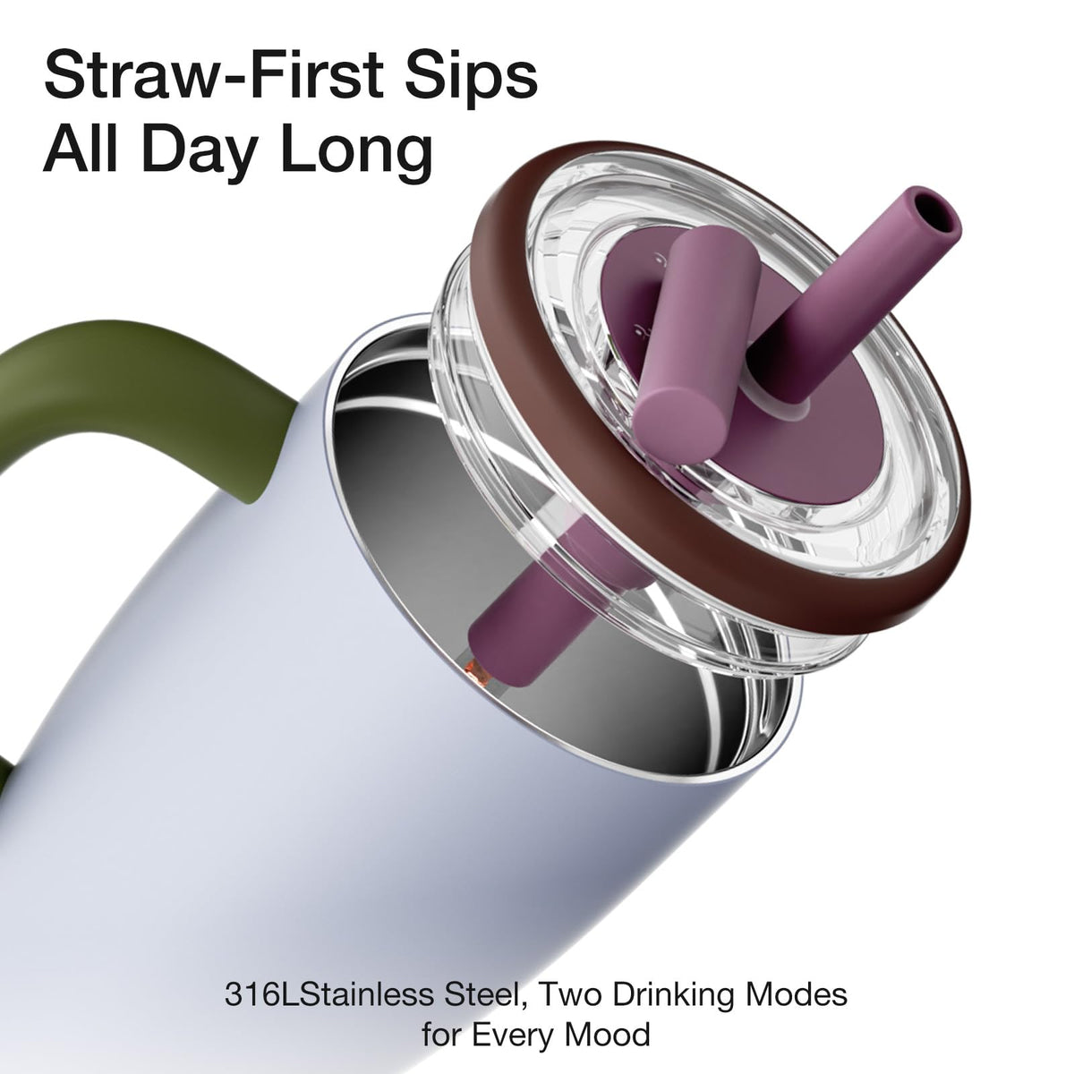 33 oz 316L Stainless Steel Insulated Tumbler with Straw