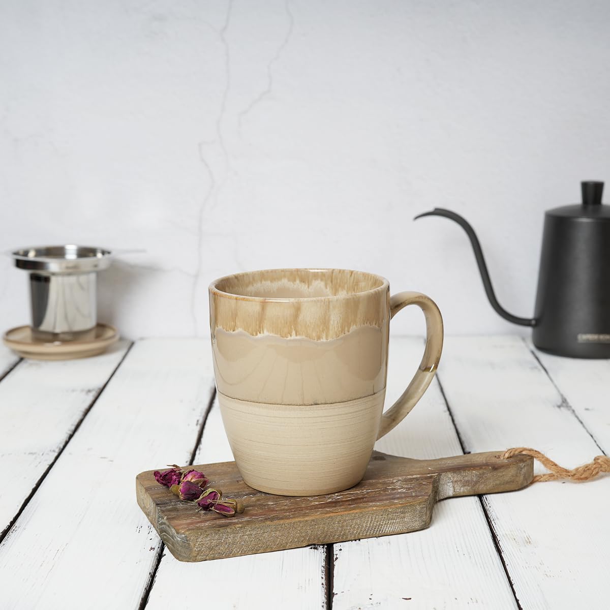 Ceramic Tea Cup with Infuser and Lid
