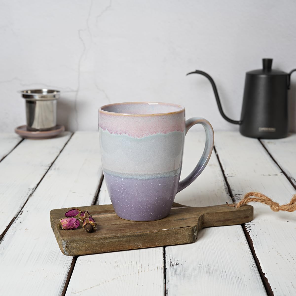 Ceramic Tea Cup with Infuser and Lid