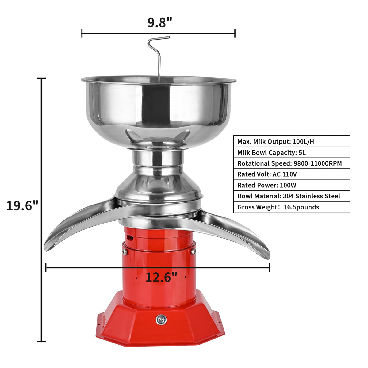 Milk Cream Centrifugal Separator Electric descremadora de leche 100L