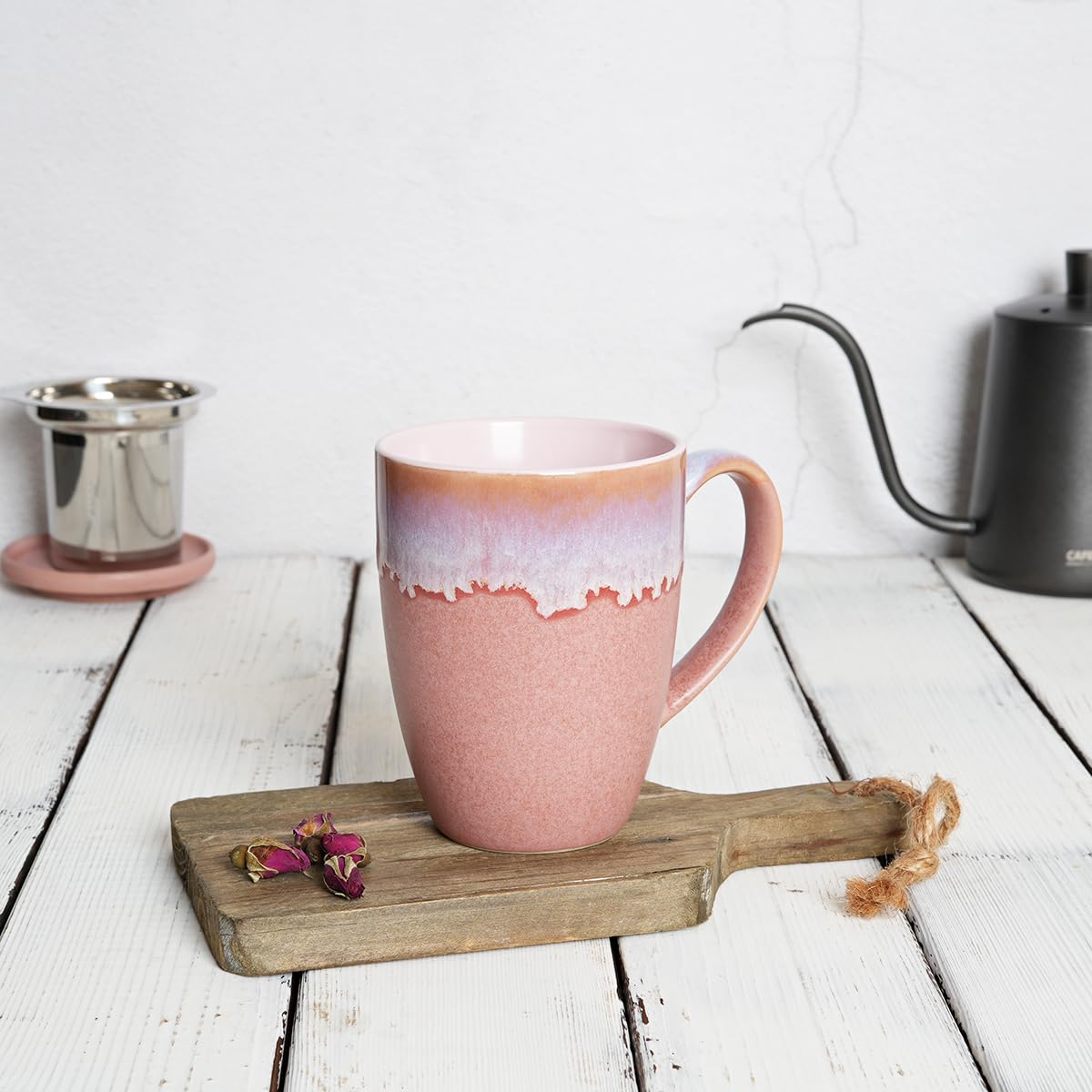 Ceramic Tea Cup with Infuser and Lid