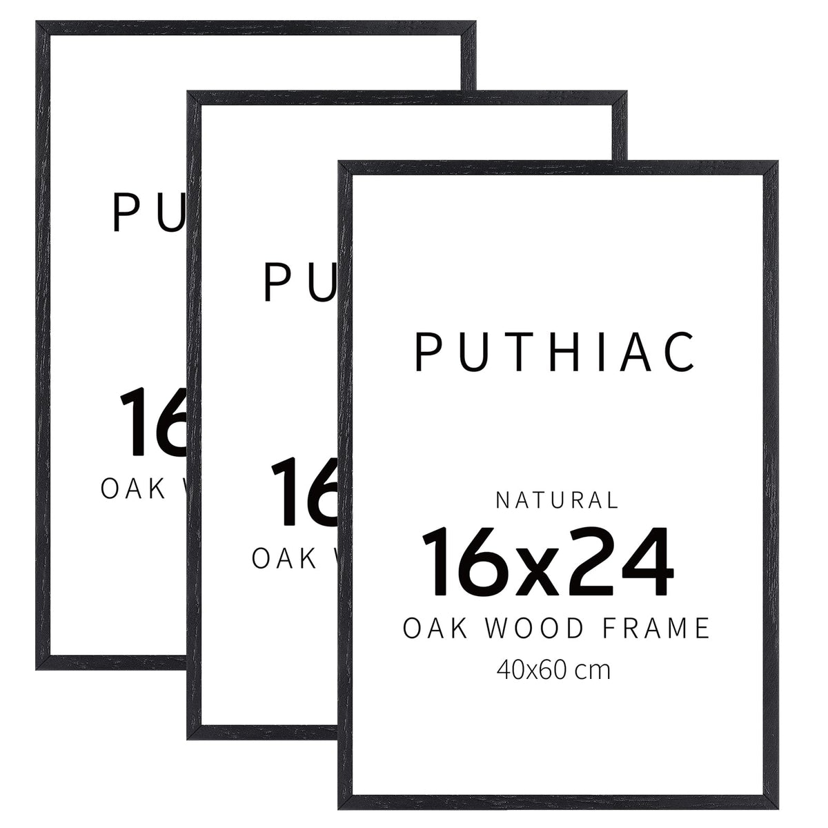16x24 Solid Oak Wood Picture Frames (3 Count)