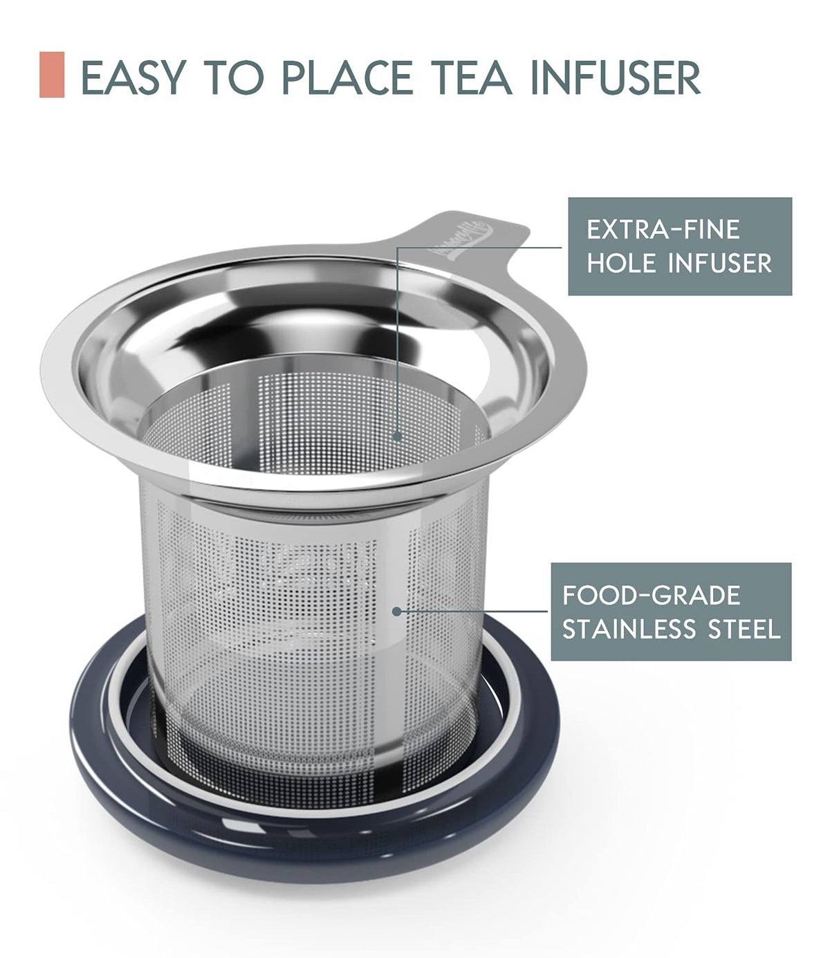 Tea Cup with Infuser and Lid