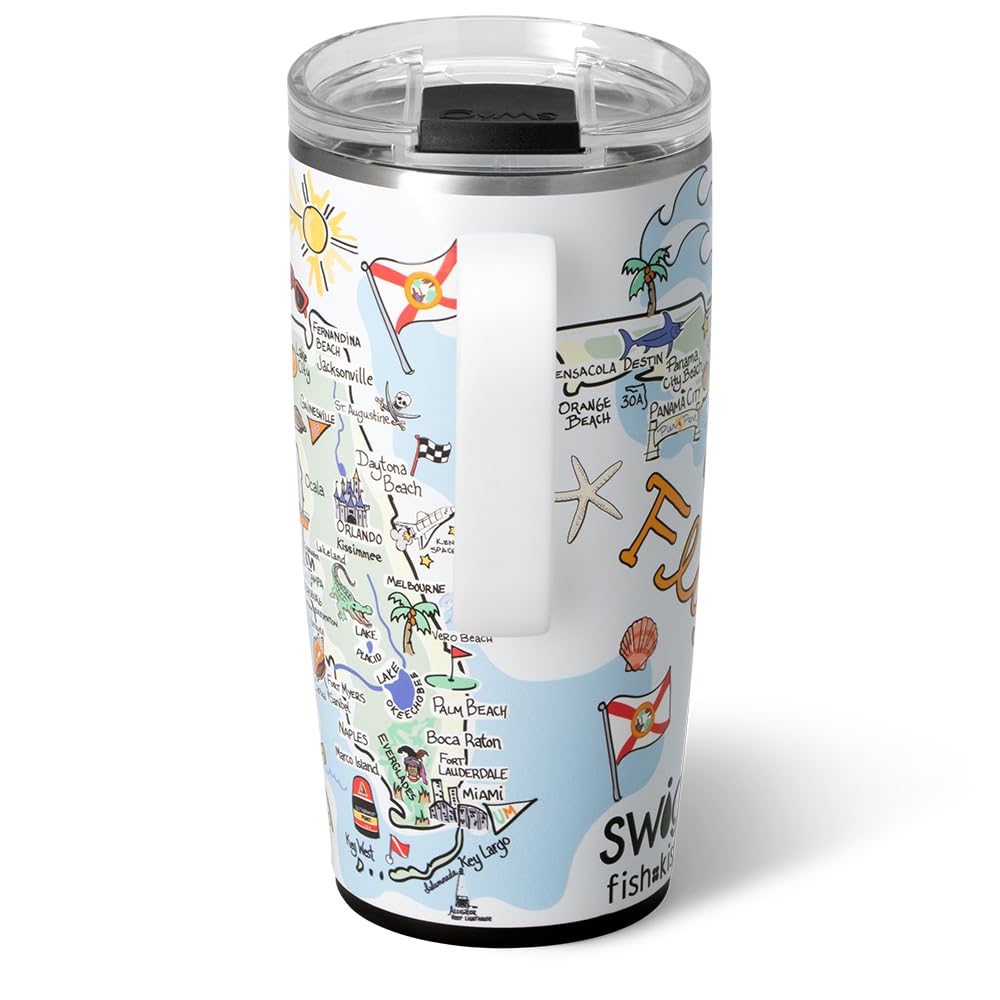 22oz Insulated Travel Mug with Handle & Lid