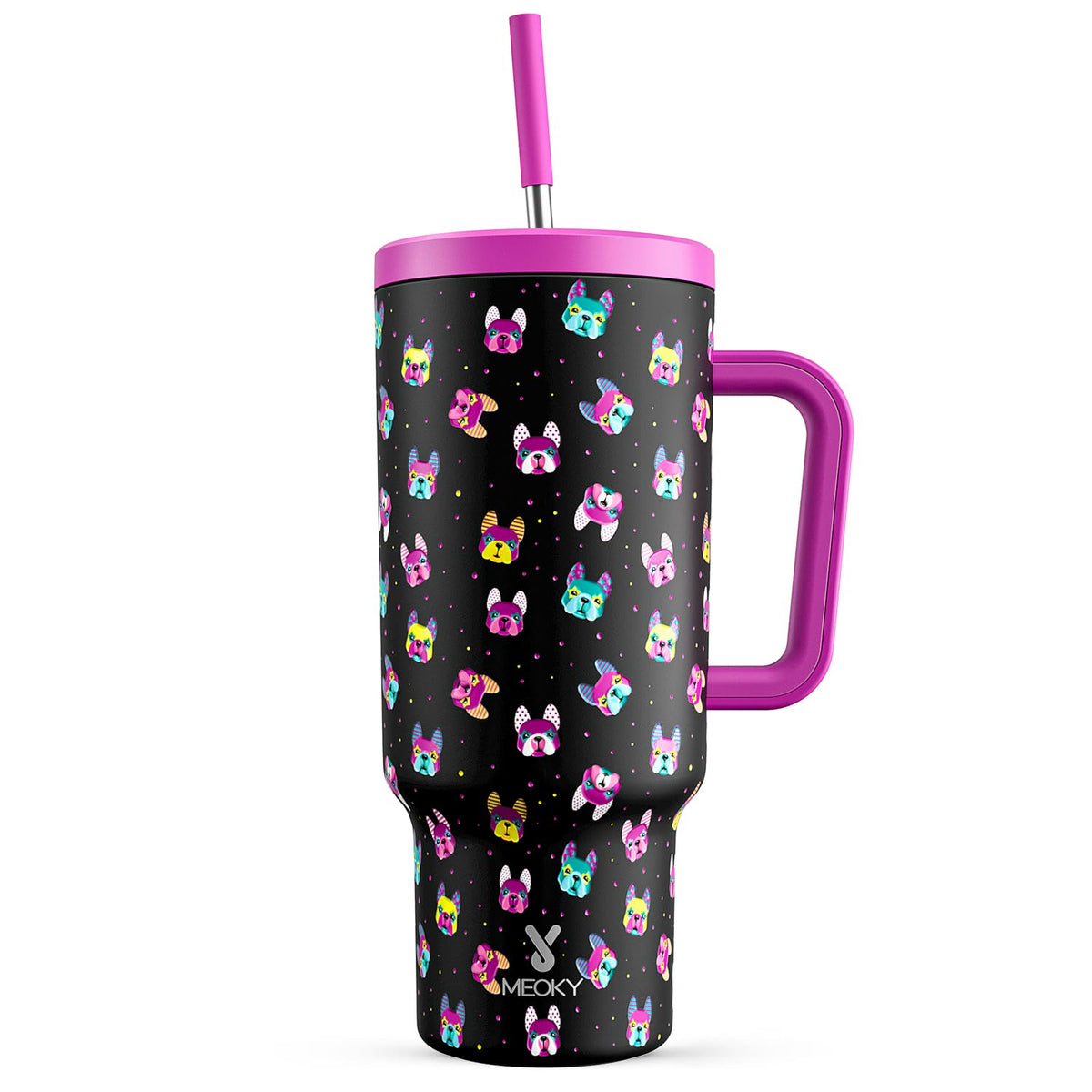 40 oz Tumbler with Handle and Straw