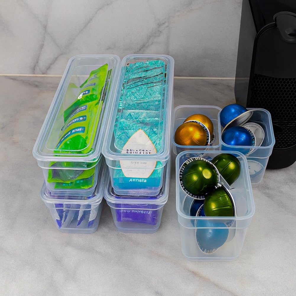 AB Designs 8 Pack Storage Bins with Lids