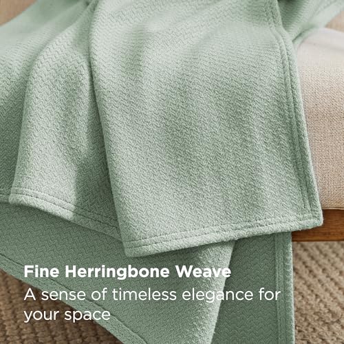 GentleSoft 100% Cotton Blanket Queen Size for Bed