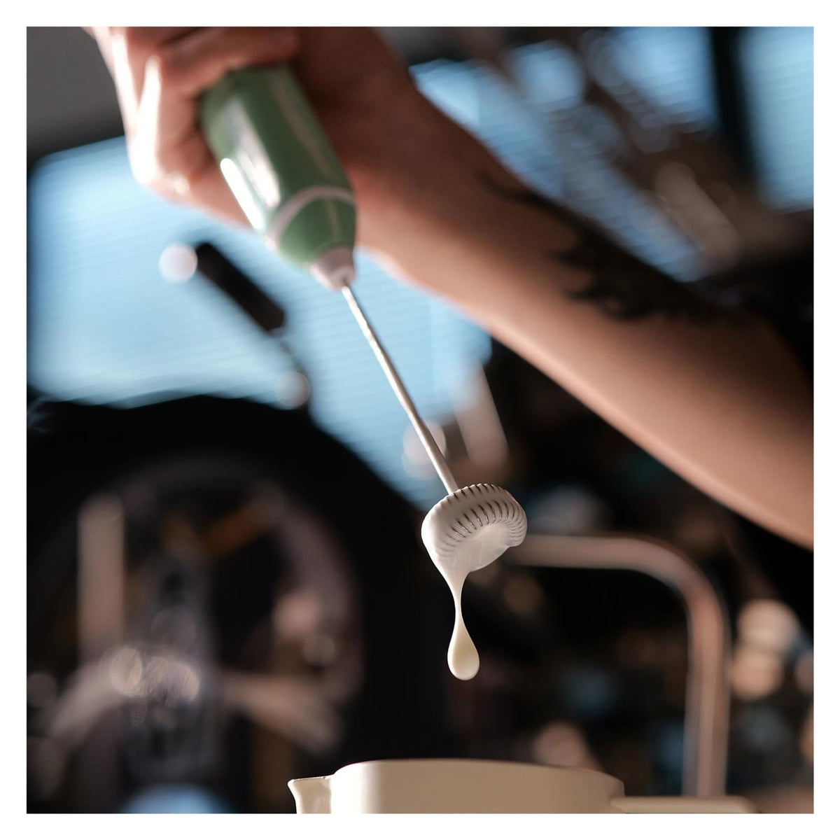 Electric Milk Frother Portable Handheld Rechargeable Mixer Foamer for