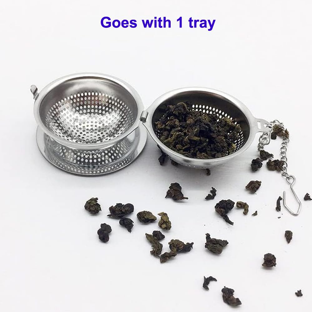 Food Grade 304 Stainless Steel Mesh Tea Ball 2.1 Inch Tea Infuser Strainer Filter Diffuser for Loose Tea (4.59 Count)
