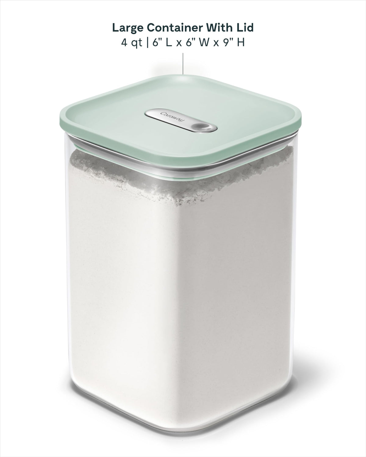 4 qt Glass Airtight Food Storage Containers with Lids (2 Count)