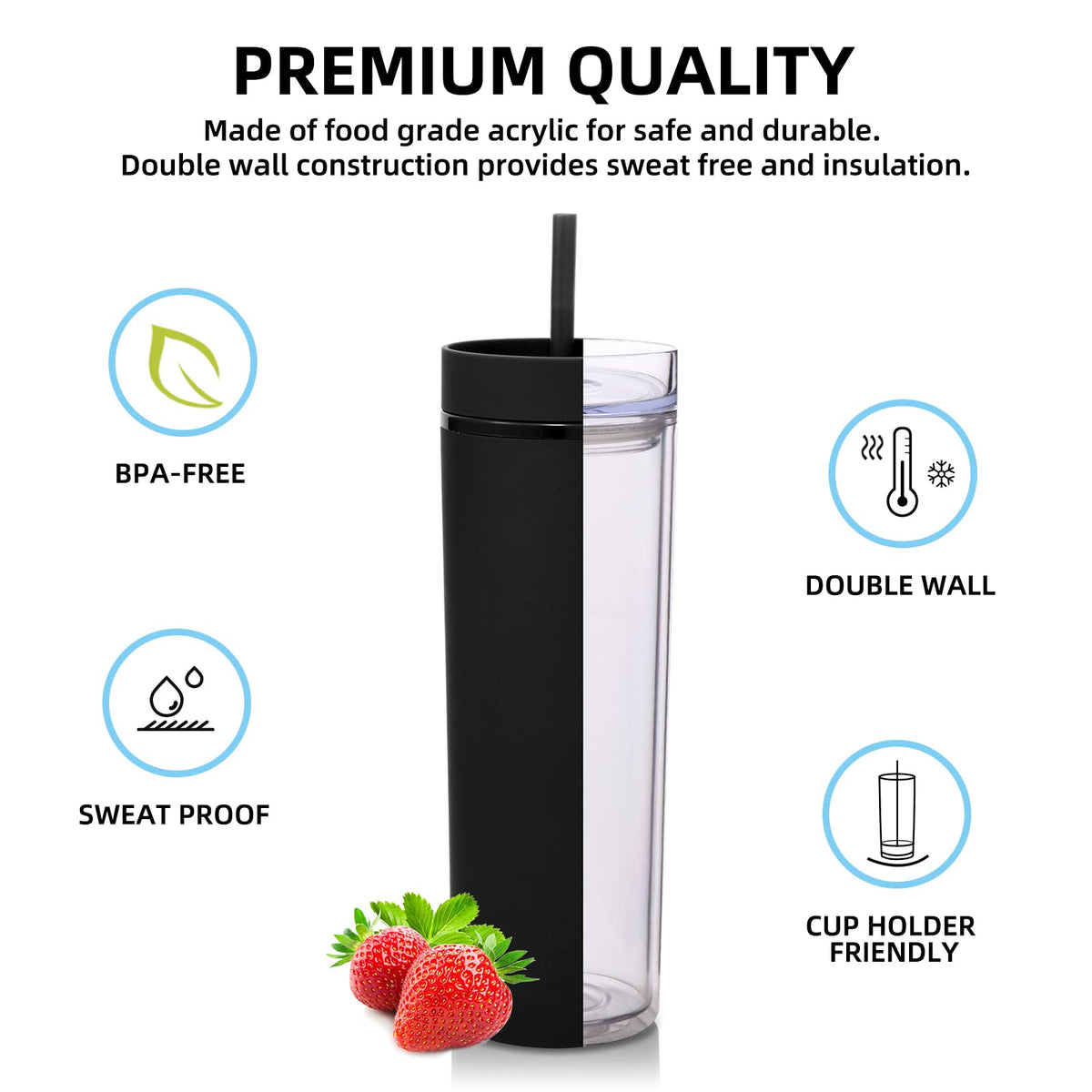 20oz Tumbler with Lid and Straw 8 Pack (8 Count)