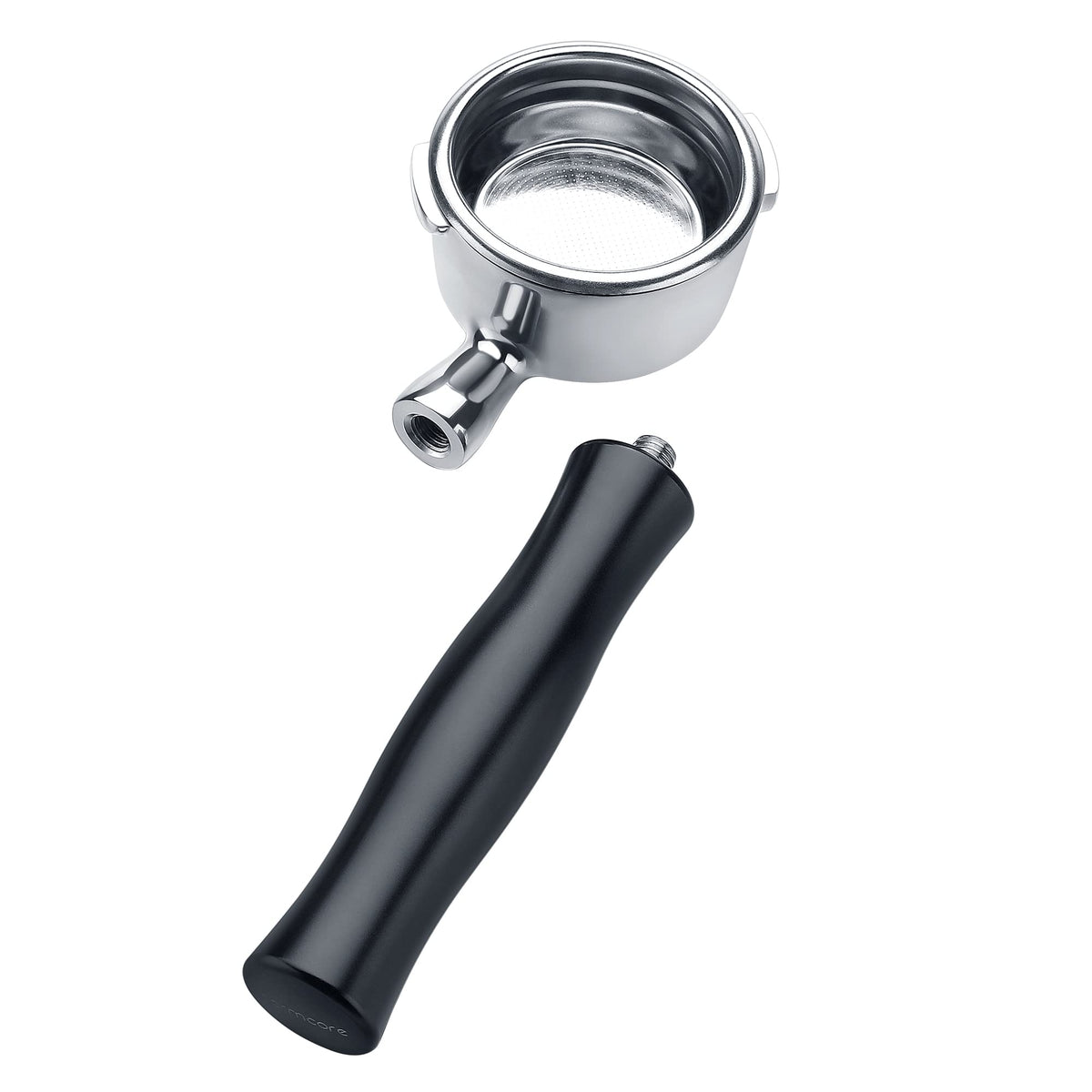 Bottomless Portafilter for Gaggia 58mm with Stainless Steel Head and Filter Basket and Ergonomically Designed Anodized Aluminum Handle