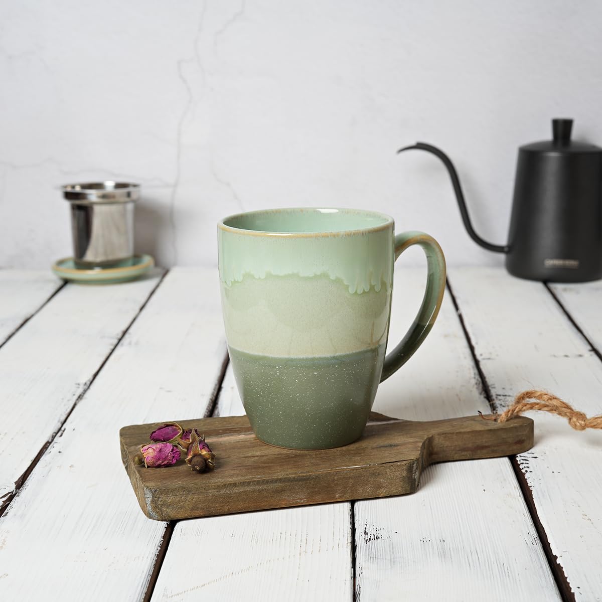 Ceramic Tea Cup with Infuser and Lid