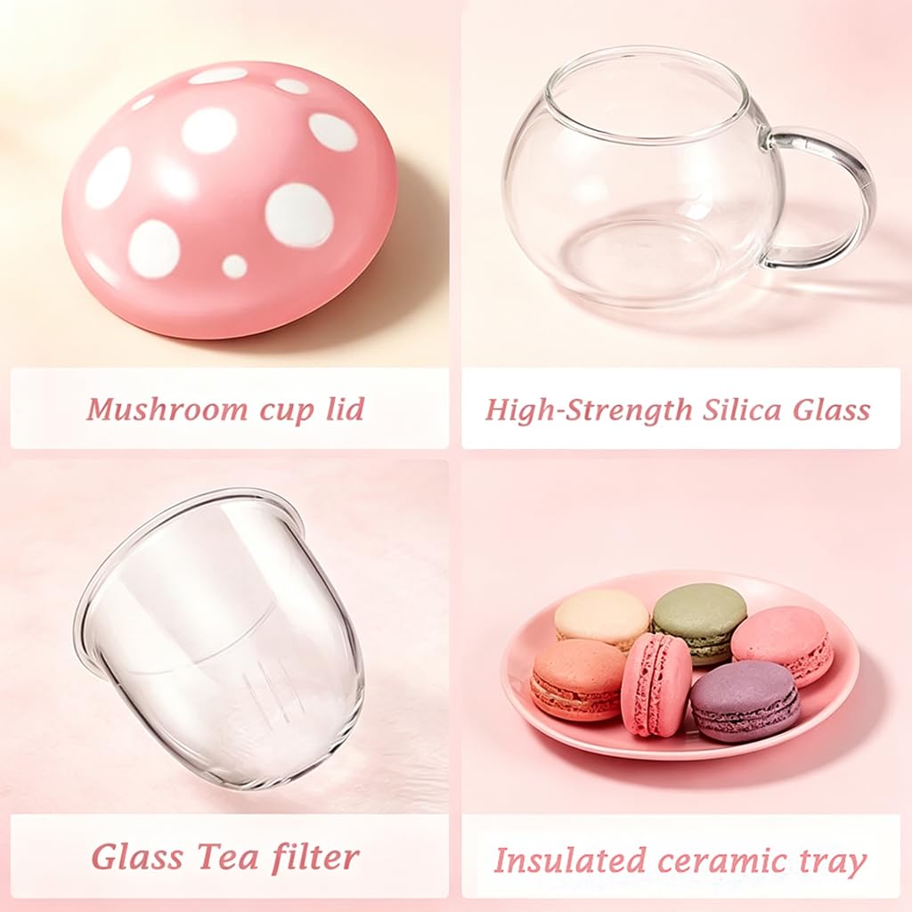 Mushroom Tea Cup Set