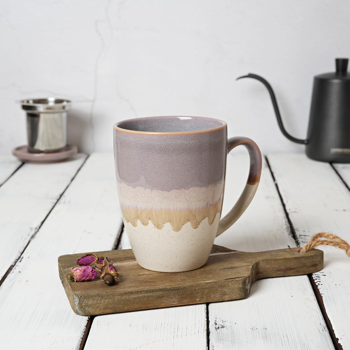 Ceramic Tea Cup with Infuser and Lid