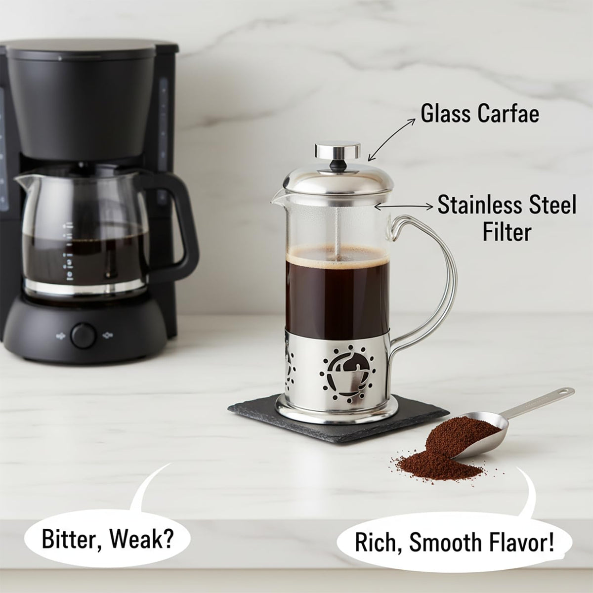 Single Serve French Press Coffee Maker