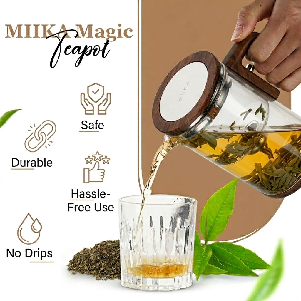 Magic Glass Tea Pot with Infuser for Loose Tea