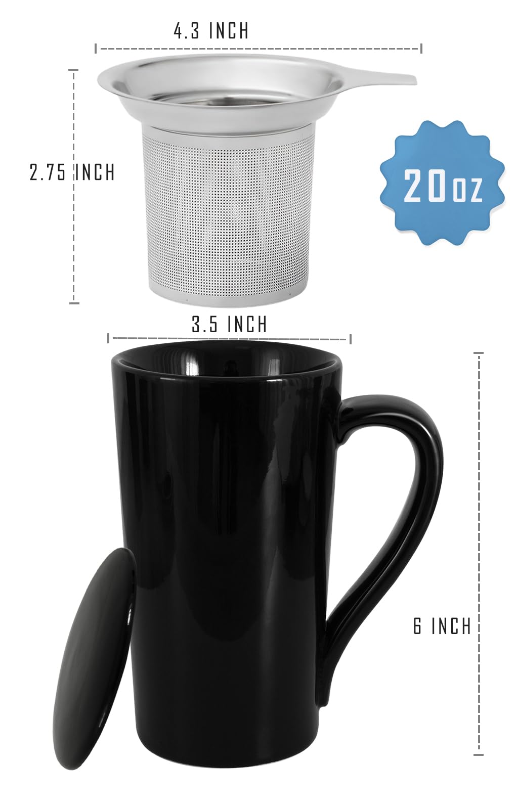 Tea Cup with Infuser and Lid