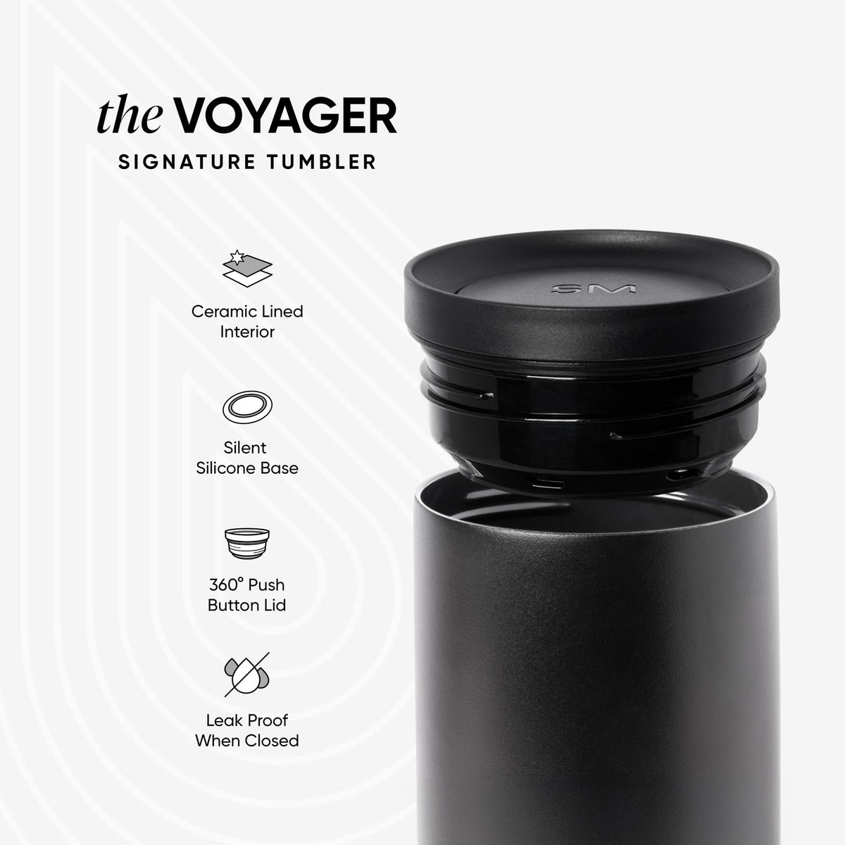 Insulated Travel Coffee Mug 360° Lid
