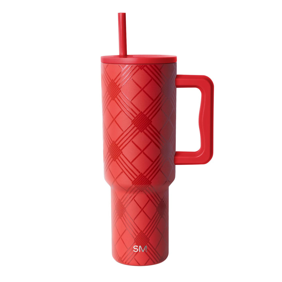 Christmas Tumbler with Handle and Straw