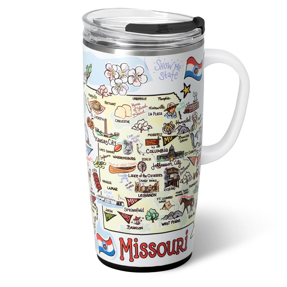 22oz Insulated Travel Mug with Handle & Lid