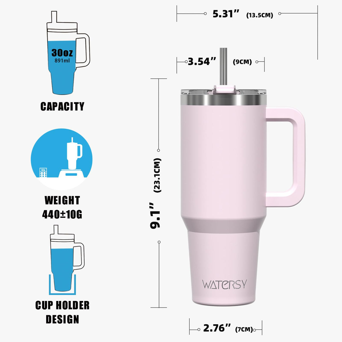 30 oz Tumbler with Handle