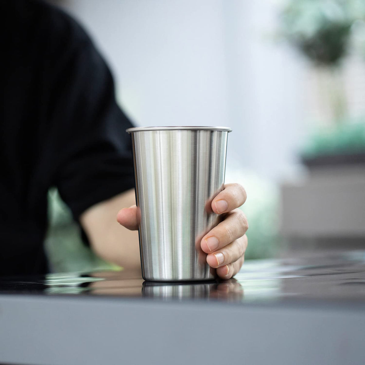16 Pack 16oz Stainless Steel Pint Cup (16 Count)