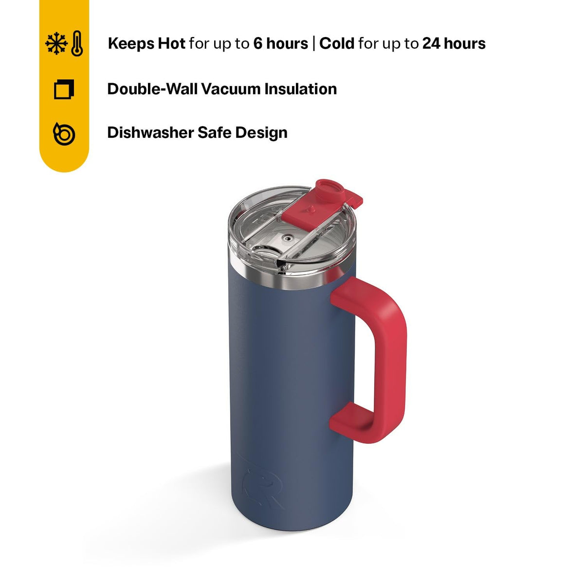 20oz Road Trip Travel Mug with Lid and Handle